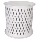 NNEDSZ Pansy  Wooden Round 50cm Side Table Sofa End Tables - White