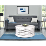 NNEDSZ Pansy  Wooden Round 80cm Coffee Table - White