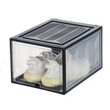 NNEDSZ Large Shoe Storage Boxes Stackable Shoe Box Organisers Containers Display Cases Bins Magnetic Door