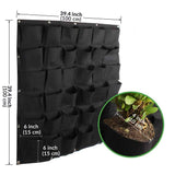 NNEDSZ 36 Pockets Wall Hanging Planter Planting Grow Bag Vertical Garden Vegetable Flower Black