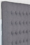NNEDSZ Bed Head King Charcoal Headboard Upholstery Fabric Tufted Buttons