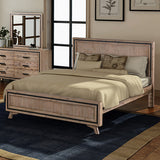 NNEDSZ Queen Size Silver Brush Bed Frame in Acacia Wood Construction