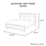 NNEDSZ Queen Size Silver Brush Bed Frame in Acacia Wood Construction