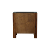 NNEDSZ Bedside Table 2 drawers Night Stand Solid Wood Acacia Storage in Chocolate Colour