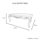 NNEDSZ Coffee Table Oak Wood Plywood Veneer White Washed Finish