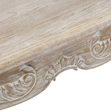NNEDSZ Large Size Oak Wood White Washed Finish Dining Set