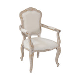 NNEDSZ Medium Size Oak Wood White Washed Finish Arm Chair Dining Set