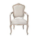 NNEDSZ Medium Size Oak Wood White Washed Finish Arm Chair Dining Set