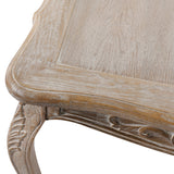 NNEDSZ Dining Table Oak Wood Plywood Veneer White Washed Finish in Medium Size
