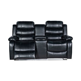 NNEDSZ 2R Seater Finest Leatherette Recliner Feature Console LED Light Ultra Cushioned