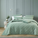 NNEDSZ Bianca Barclay Olive Coverlet Set Queen/King