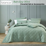 NNEDSZ Bianca Barclay Olive Coverlet Set Queen/King