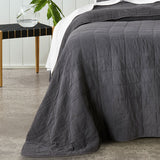 NNEDSZ Bianca Geraldton Coal Coverlet Set Queen/King