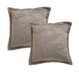 NNEDSZ Bianca Pair of Kairo Taupe European Pillowcases