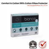 NNEDSZ Bianca Comfort in Cotton Pillow Protector Twin Pack Standard