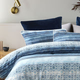 NNEDSZ Bianca Amata Blue Cotton Sateen Quilt Cover Set King