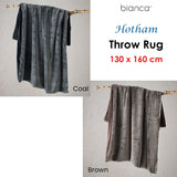 NNEDSZ Bianca Hotham Throw Rug 130 x 160 cm Brown