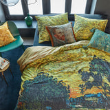 NNEDSZ Van Gogh Evening Twilight Ochre Cotton Sateen Quilt Cover Set Queen
