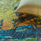 NNEDSZ Van Gogh Evening Twilight Ochre Cotton Sateen Quilt Cover Set Queen