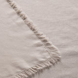 NNEDSZ Vintage Design Homewares Gypsy Natural Fringed Washed Linen Cotton Tablecloth 130cm x 180cm