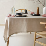 NNEDSZ Vintage Design Homewares Helm Natural Washed Linen Cotton Tablecloth 150cm x 300cm