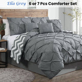 NNEDSZ J Elliot Home 6 Pcs Ella Grey Comforter Set Single