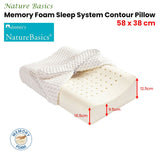 NNEDSZ Alastairs Nature Basics Memory Foam Contour Standard Pillow 38 x 58cm