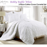 NNEDSZ Jenny Mclean Bobby Ruffle White 3 Piece Coverlet Set Super King