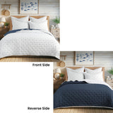 NNEDSZ Jenny Mclean Swiss Dots Blue 3 Piece Coverlet Set King