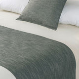 NNEDSZ Jason Linen Look Pewter Bed Runner King
