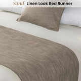 NNEDSZ Jason Linen Look Sand Bed Runner King