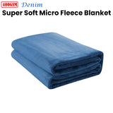 NNEDSZ Jason  400GSM Super Soft Micro Fleece Blanket Denim Single