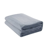 NNEDSZ Jason 400GSM Super Soft Micro Fleece Blanket Silver Queen