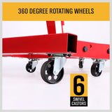 NNEDSZ 2-Ton Hydraulic Engine Crane Foldable Hoist Stand for Mobile Garage Lifting- Workshop Essential