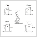 NNEDSZ 2-Ton Hydraulic Engine Crane Foldable Hoist Stand for Mobile Garage Lifting- Workshop Essential