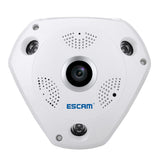 NNEDSZ 360 Degree Fisheye Lens Wifi Ip Camera With Motion Detection & Night Vision - Shark 960P
