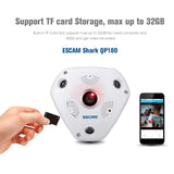 NNEDSZ 360 Degree Fisheye Lens Wifi Ip Camera With Motion Detection & Night Vision - Shark 960P