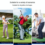 NNEDSZ Adjustable Golf Swing Trainer for Beginners - Foldable & Corrective - Black