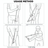 NNEDSZ Adjustable Golf Swing Trainer for Beginners - Foldable & Corrective - Black