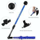 NNEDSZ Adjustable Golf Swing Trainer for Beginners - Foldable & Corrective - Black