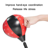 NNEDSZ Desktop Boxing Speed Ball With Reaction Target - Red / Black
