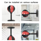 NNEDSZ Desktop Boxing Speed Ball With Reaction Target - Red / Black