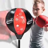 NNEDSZ Desktop Boxing Speed Ball With Reaction Target - Red / Black