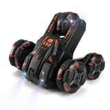 NNEDSZ 360-Degree Swing Arm Rc Car - Double Control 2.4G Multifunctional Five-Wheeled - Black