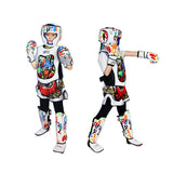 NNEDSZ Kids' 6Oz Boxing Gloves For Training And Fighting - Graffiti Design - White