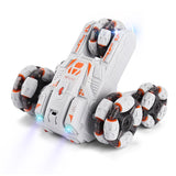 NNEDSZ 360-Degree Swing Arm Rc Car - Double Control 2.4G Multifunctional Five-Wheeled - Grey