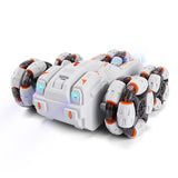 NNEDSZ 360-Degree Swing Arm Rc Car - Double Control 2.4G Multifunctional Five-Wheeled - Grey