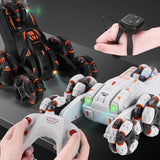 NNEDSZ 360-Degree Swing Arm Rc Car - Double Control 2.4G Multifunctional Five-Wheeled - Grey