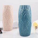 NNEDSZ 2-piece Plastic Vase Set for Creative Flower Arrangements Wet and Dry Decor - Milk White