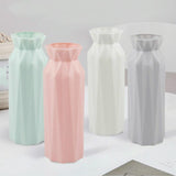 NNEDSZ 2-pack Plastic Round Vases - Simple Anti-fall Home Decor Ornaments - Pink